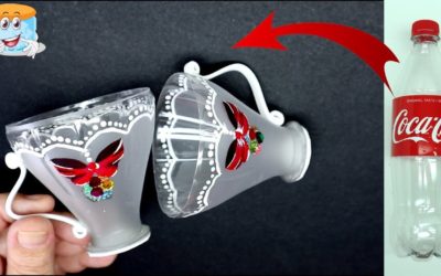 Как Сделать Красивые Чашки Поделки Своими Руками из Пластиковых Бутылок Мастер Класс